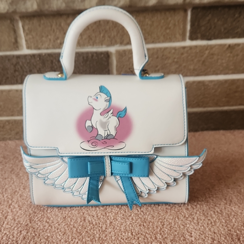 Blue and White Winged Handbag